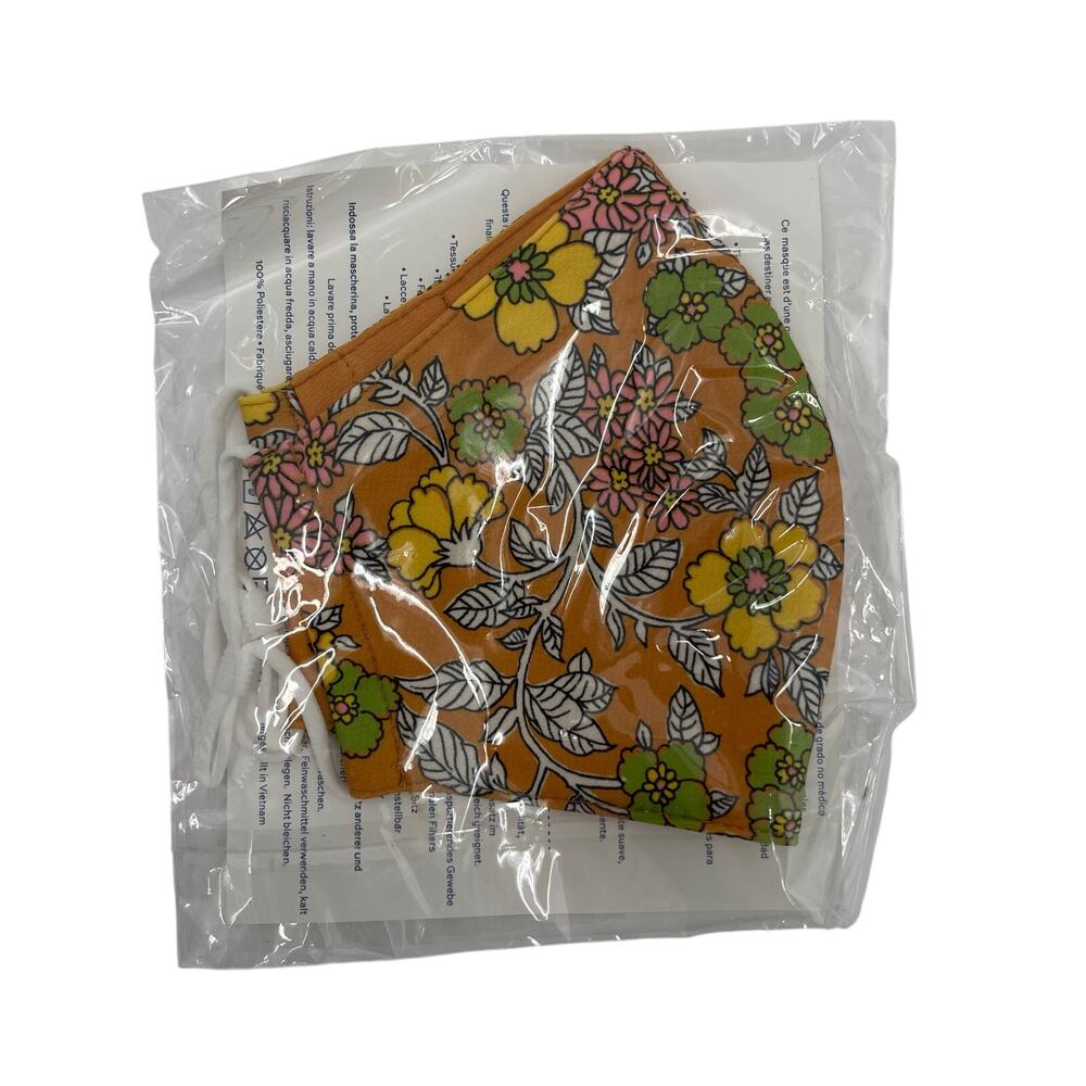 TORY BURCH Face Mask 70s Floral Print NWT Adjustable Straps Washable Reusable